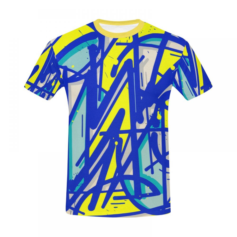 Camiseta Corta México Módulo De Extrusión De Arte Abstracto Hombre