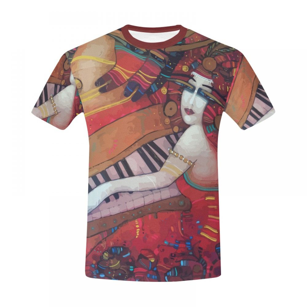 Camiseta Corta México Arte Rouge Chica Piano Hombre