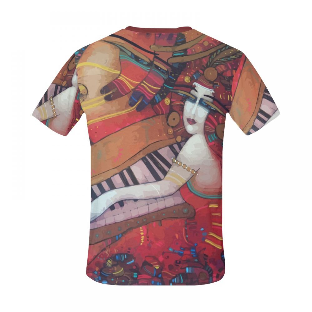 Camiseta Corta México Arte Rouge Chica Piano Hombre