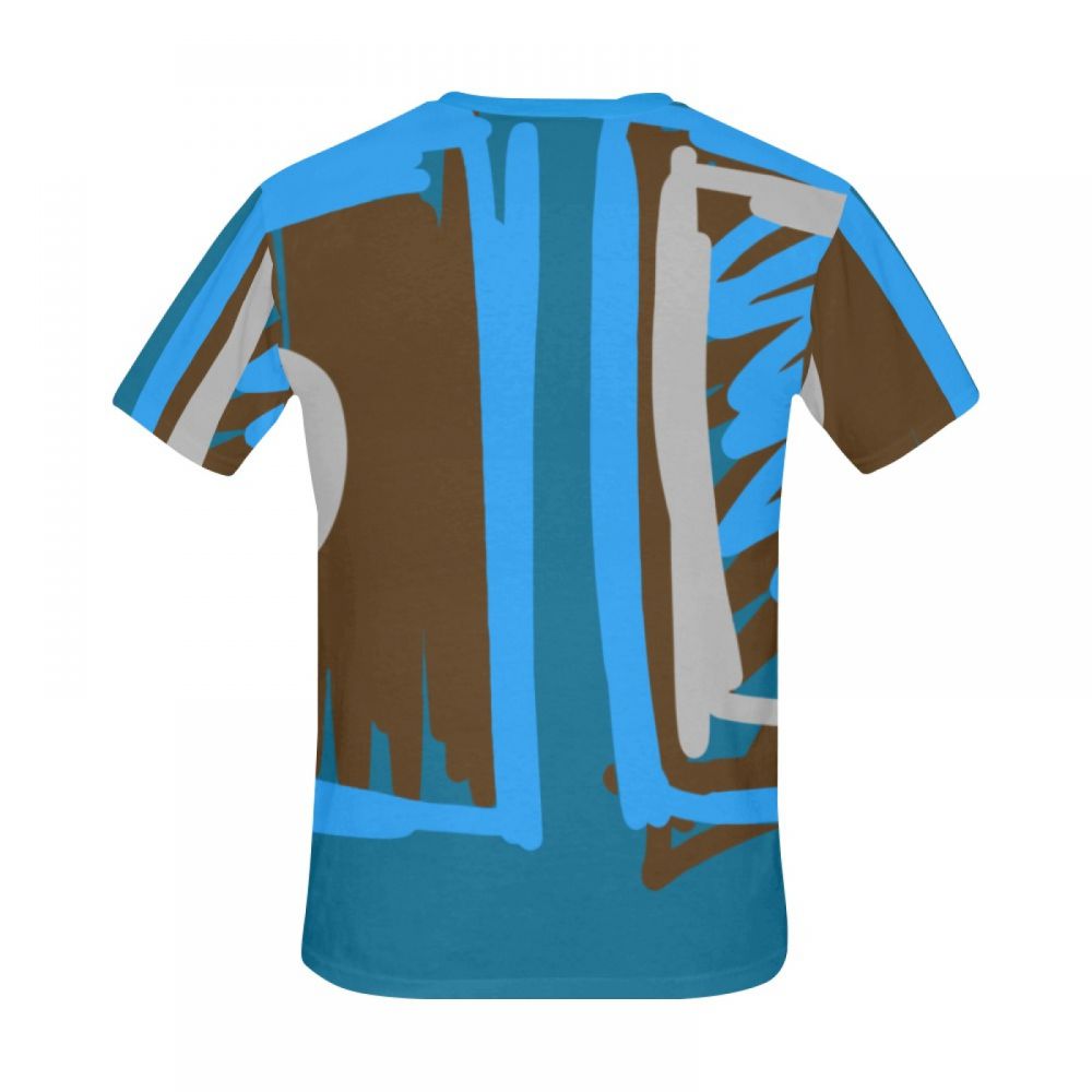 Camiseta Corta México Arte Digital Azul Hombre