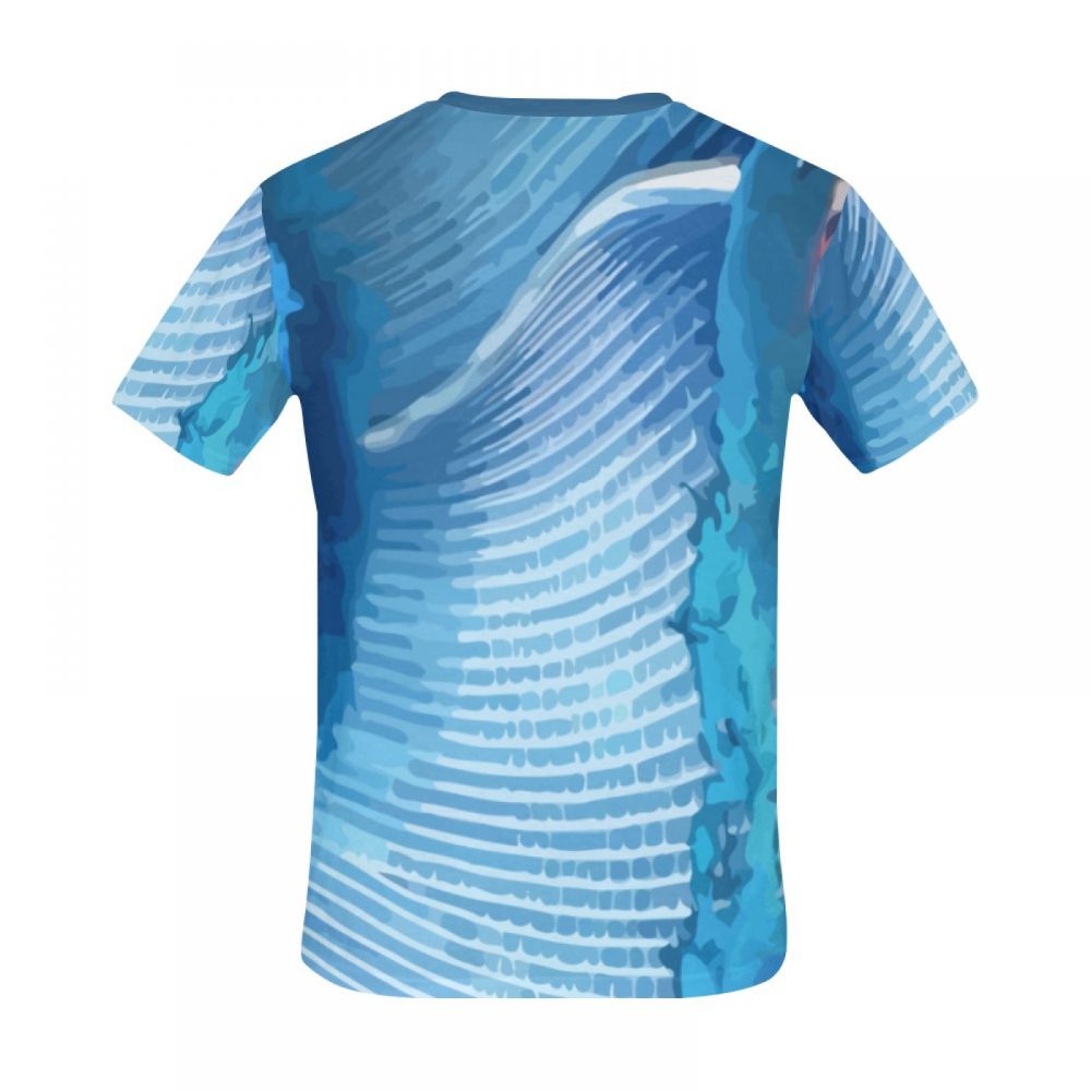 Camiseta Corta México Olas De Arte Digital Hombre