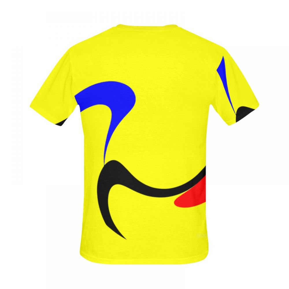 Camiseta Corta México Arte Digital Amarillo Hombre