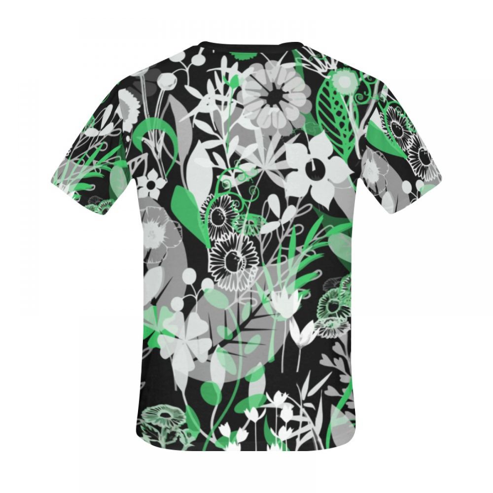 Camiseta Corta México Arreglo Floral De Arte Hombre