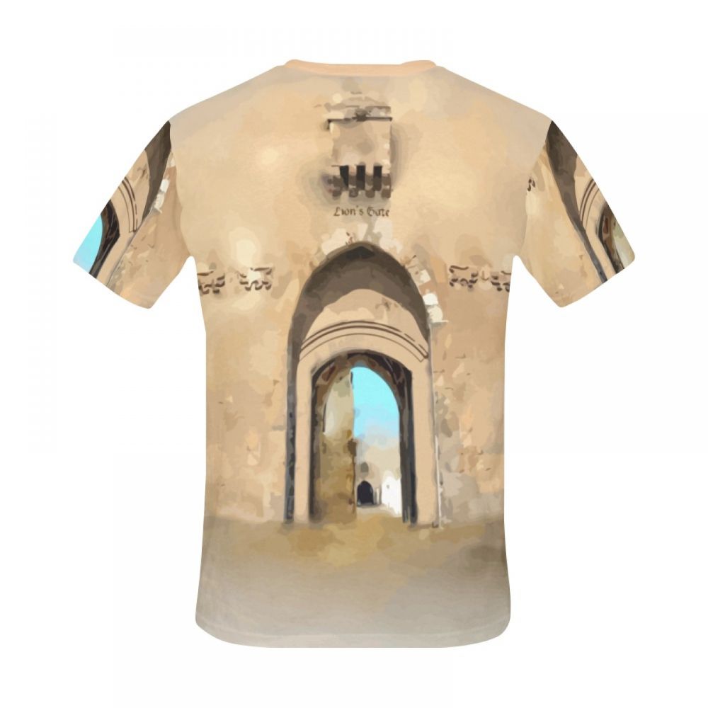 Camiseta Corta México Arte Ciudad Vieja De Jerusalén Hombre