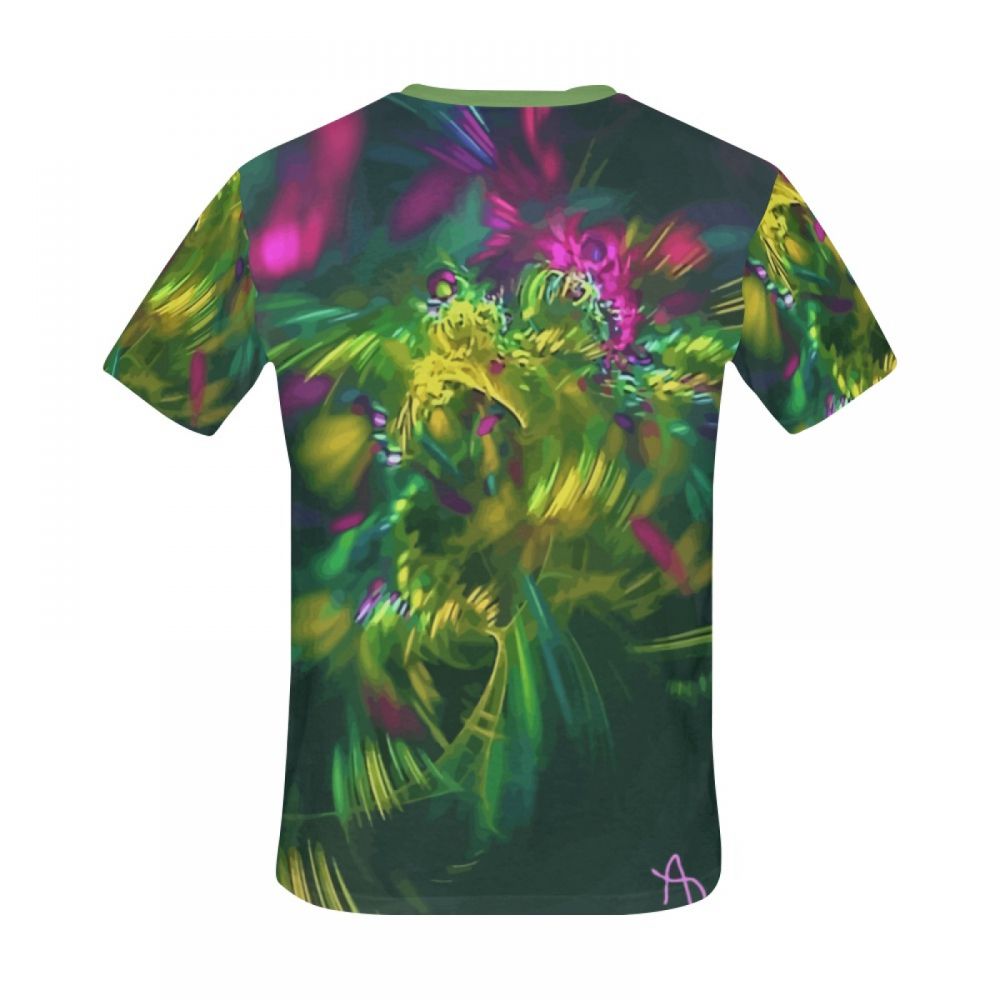 Camiseta Corta México Flor De Arte Abstracto Hombre