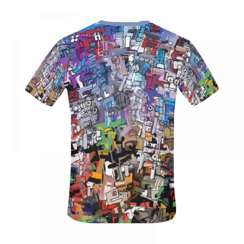 Camiseta Corta México Arte Abstracto Colorido Hombre