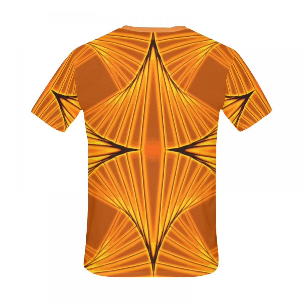 Camiseta Corta México Arte Abstracto Discoteca Oro Hombre