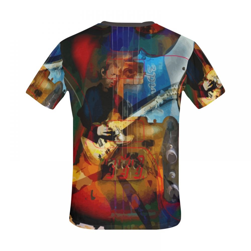 Camiseta Corta México Arte Músico Memorial Guitarrista Hombre