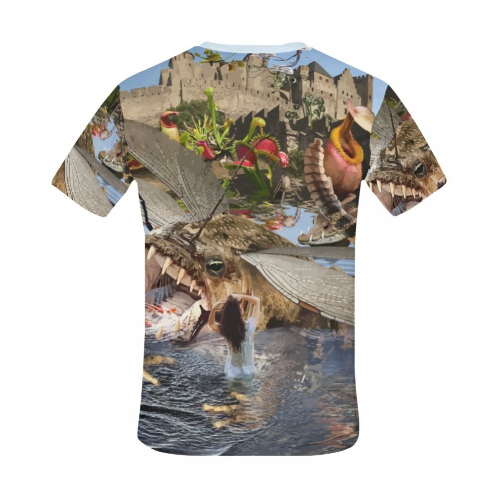 Camiseta Corta México Bosque Primigenio Arte Animal Hombre