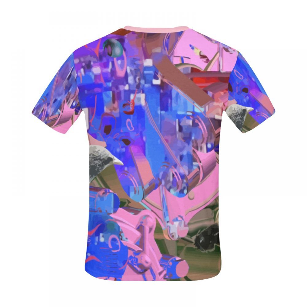 Camiseta Corta México Arte Abstracto Púrpura Hombre