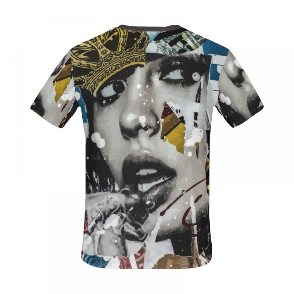 Camiseta Corta México Arte Graffiti Glamour Reina Hombre