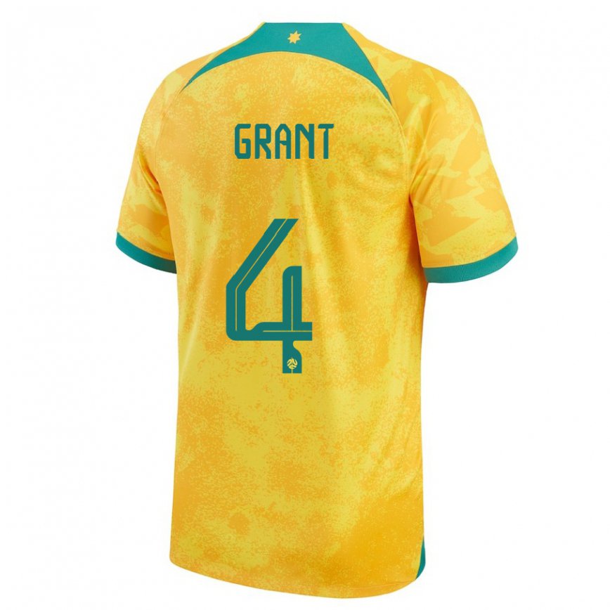 Niño Camiseta Australia Rhyan Grant #4 Dorado 1ª Equipación 22-24 México