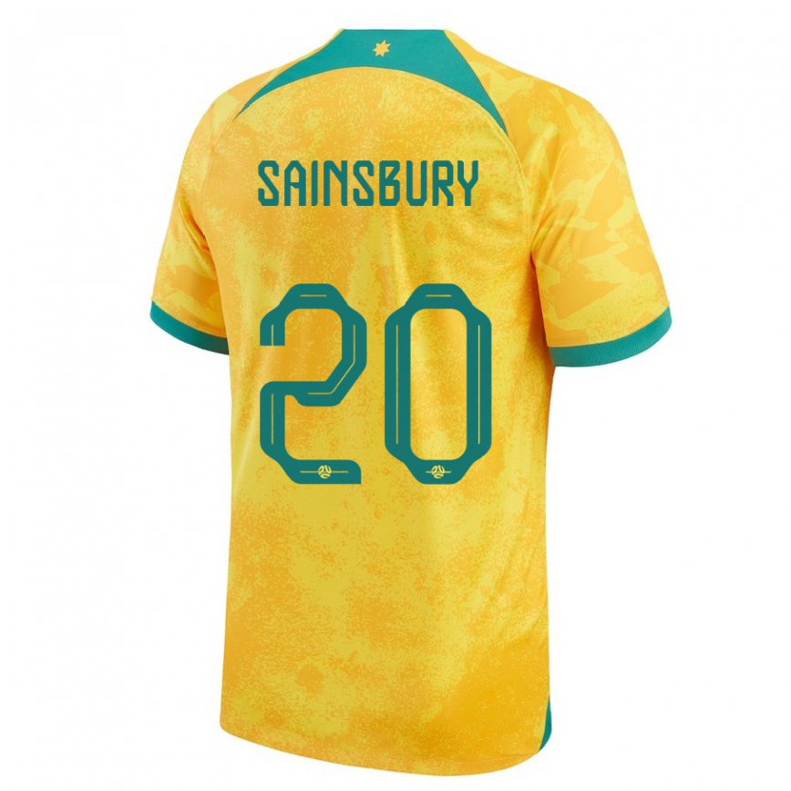 Niño Camiseta Australia Trent Sainsbury #20 Dorado 1ª Equipación 22-24 México