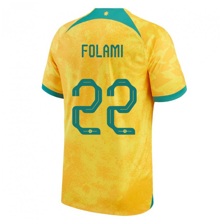 Niño Camiseta Australia Ben Folami #22 Dorado 1ª Equipación 22-24 México