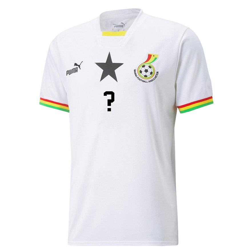 Niño Camiseta Ghana Su Nombre #0 Blanco 1ª Equipación 22-24 México