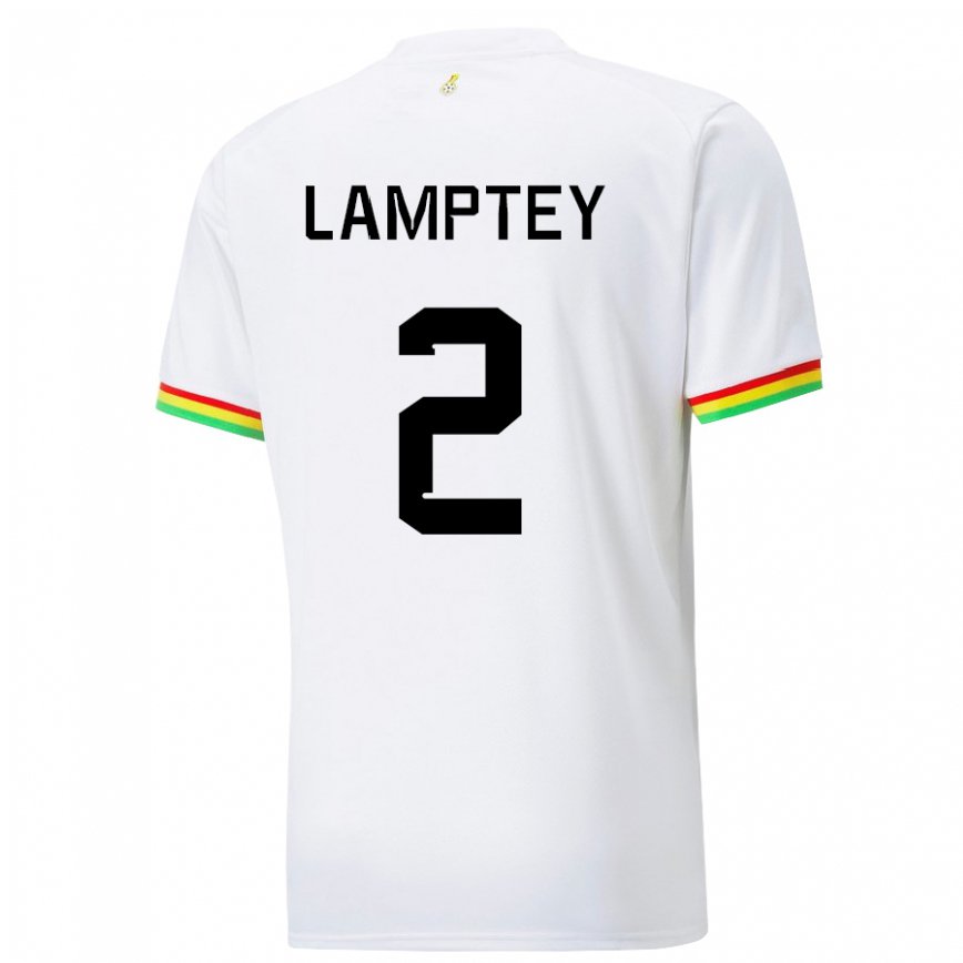 Niño Camiseta Ghana Tariq Lamptey #2 Blanco 1ª Equipación 22-24 México