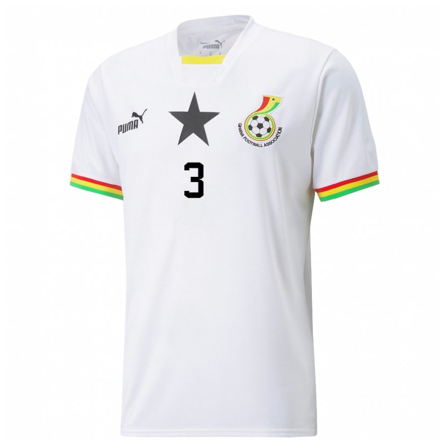 Niño Camiseta Ghana Denis Odoi #3 Blanco 1ª Equipación 22-24 México