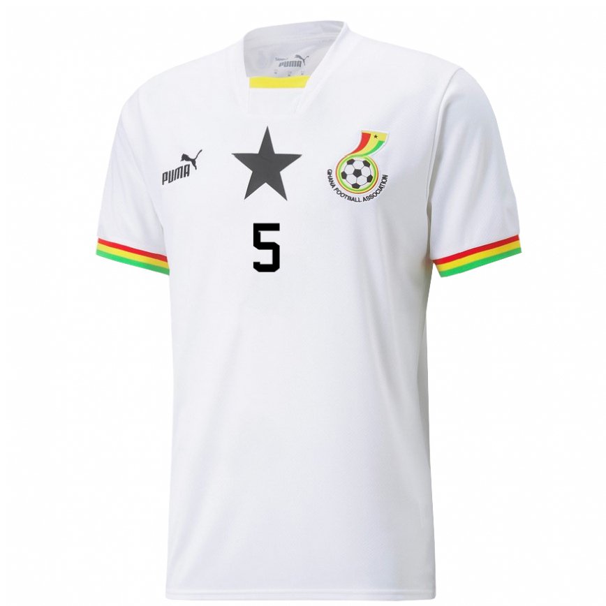 Niño Camiseta Ghana Thomas Partey #5 Blanco 1ª Equipación 22-24 México