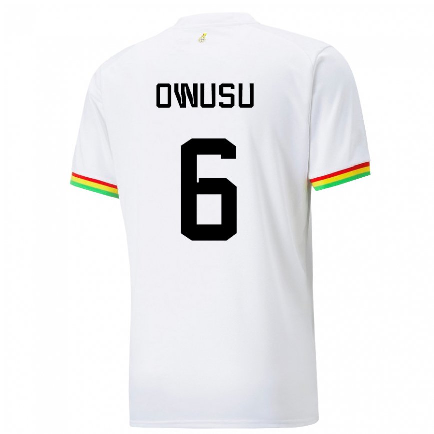 Niño Camiseta Ghana Elisha Owusu #6 Blanco 1ª Equipación 22-24 México