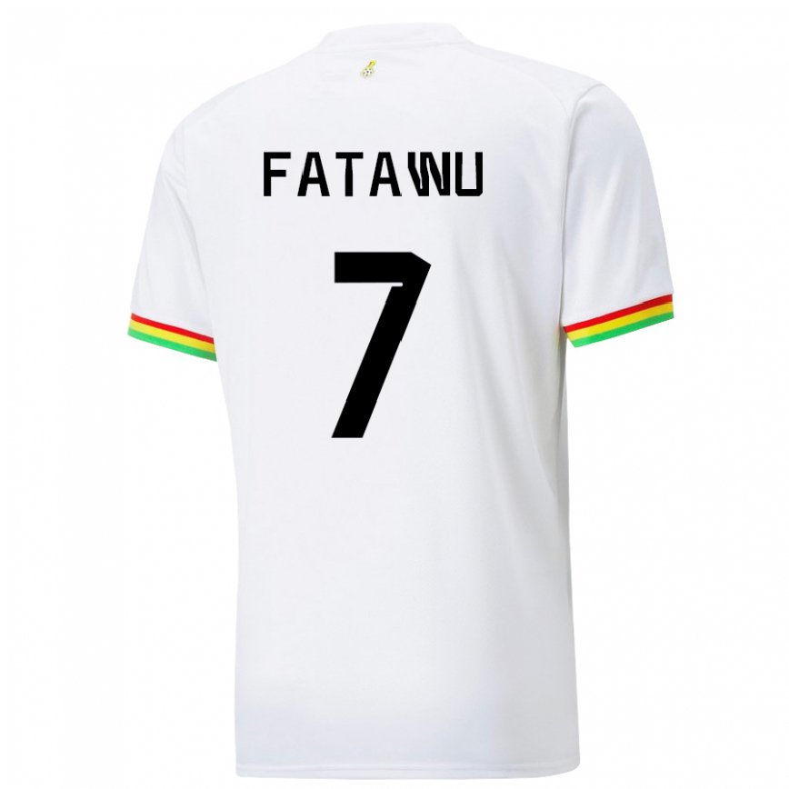 Niño Camiseta Ghana Issahaku Fatawu #7 Blanco 1ª Equipación 22-24 México