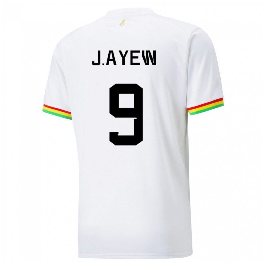 Niño Camiseta Ghana Jordan Ayew #9 Blanco 1ª Equipación 22-24 México