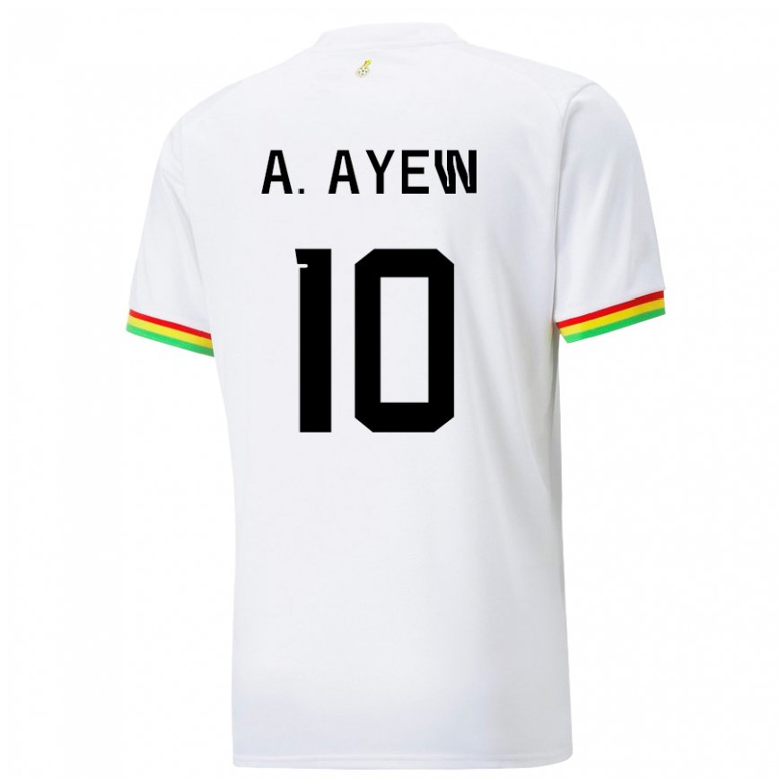 Niño Camiseta Ghana Andre Ayew #10 Blanco 1ª Equipación 22-24 México