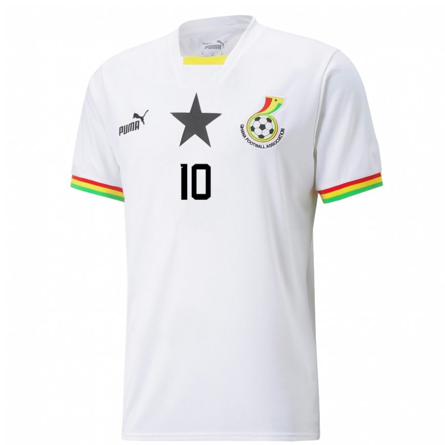 Niño Camiseta Ghana Andre Ayew #10 Blanco 1ª Equipación 22-24 México