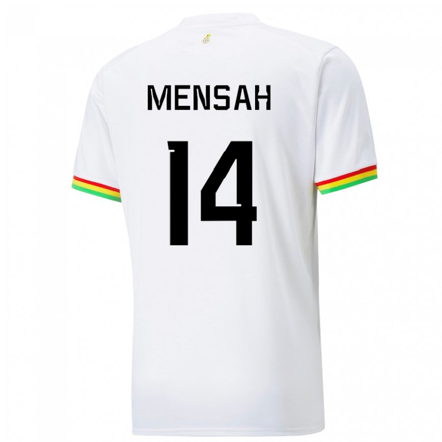 Niño Camiseta Ghana Gideon Mensah #14 Blanco 1ª Equipación 22-24 México