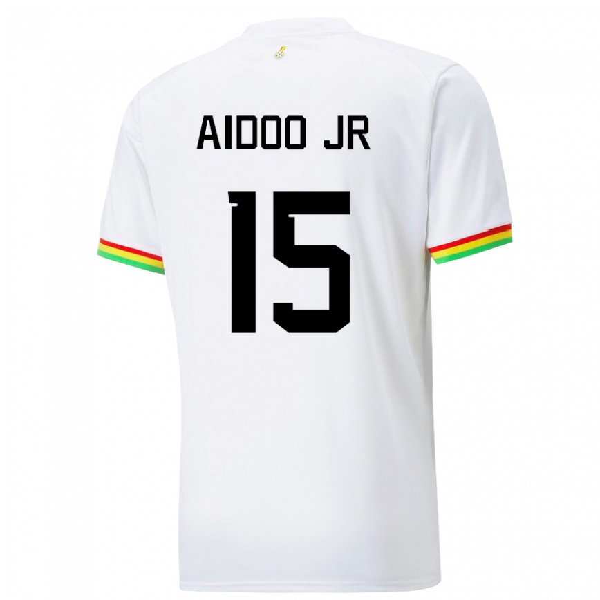 Niño Camiseta Ghana Joseph Aidoo #15 Blanco 1ª Equipación 22-24 México