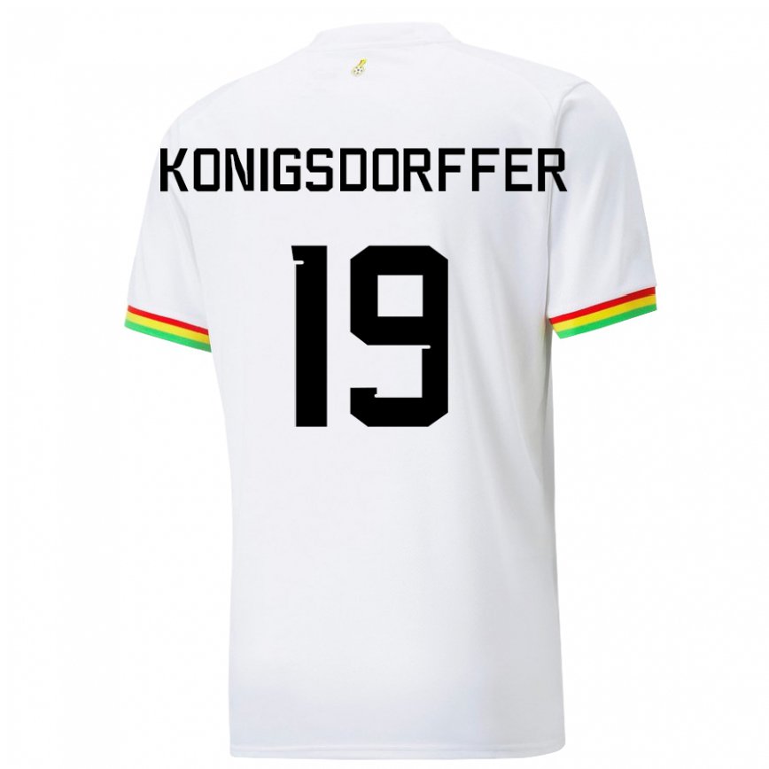 Niño Camiseta Ghana Ransford-yeboah Konigsdorffer #19 Blanco 1ª Equipación 22-24 México