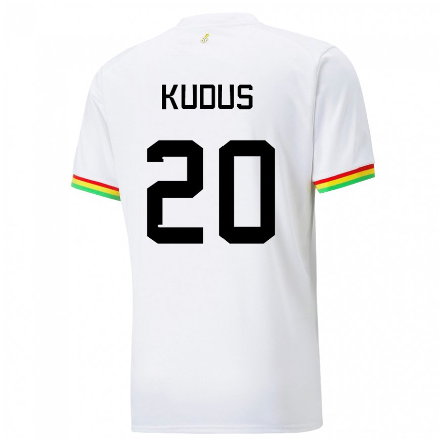 Niño Camiseta Ghana Mohammed Kudus #20 Blanco 1ª Equipación 22-24 México