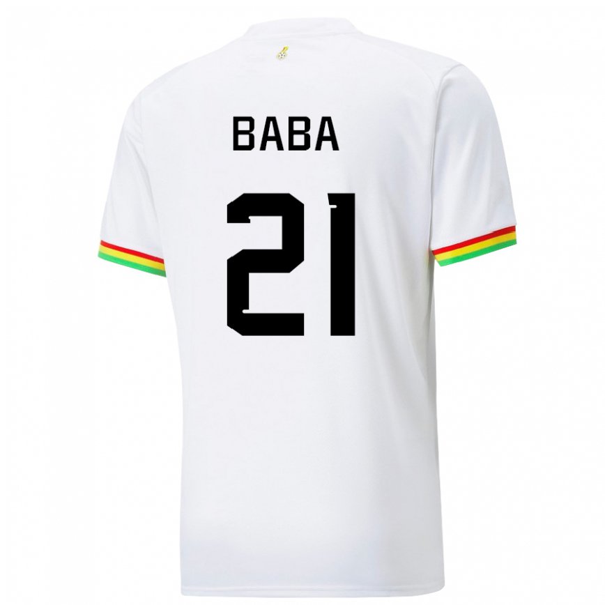 Niño Camiseta Ghana Iddrisu Baba #21 Blanco 1ª Equipación 22-24 México