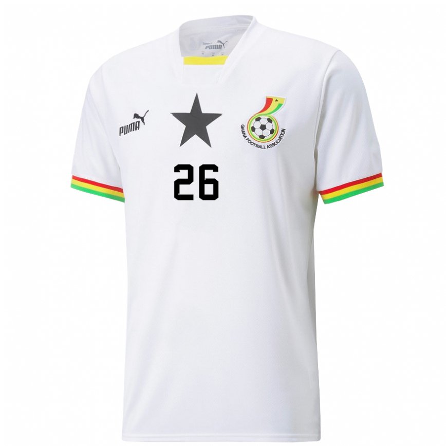 Niño Camiseta Ghana Alidu Seidu #26 Blanco 1ª Equipación 22-24 México