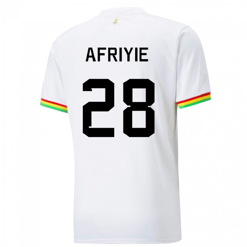 Niño Camiseta Ghana Daniel Afriyie #28 Blanco 1ª Equipación 22-24 México