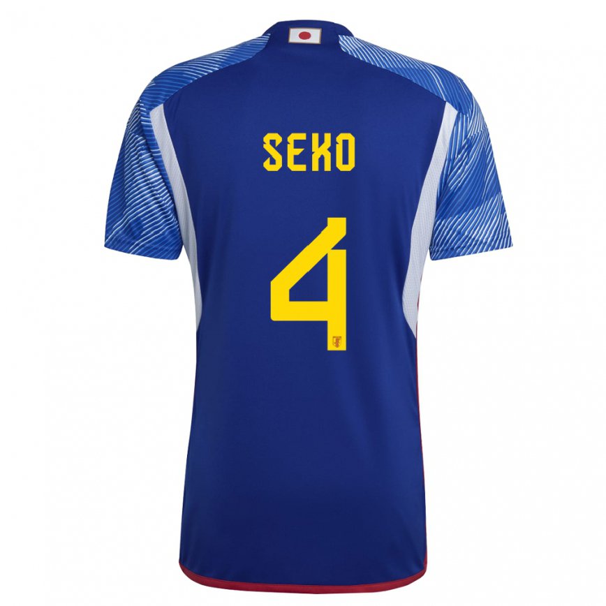 Niño Camiseta Japón Ayumu Seko #4 Azul Real 1ª Equipación 22-24 México