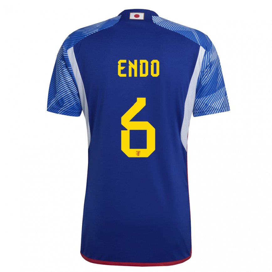 Niño Camiseta Japón Wataru Endo #6 Azul Real 1ª Equipación 22-24 México