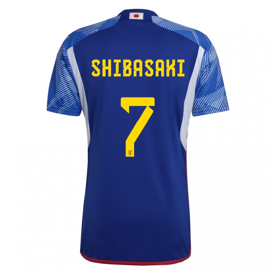 Niño Camiseta Japón Gaku Shibasaki #7 Azul Real 1ª Equipación 22-24 México