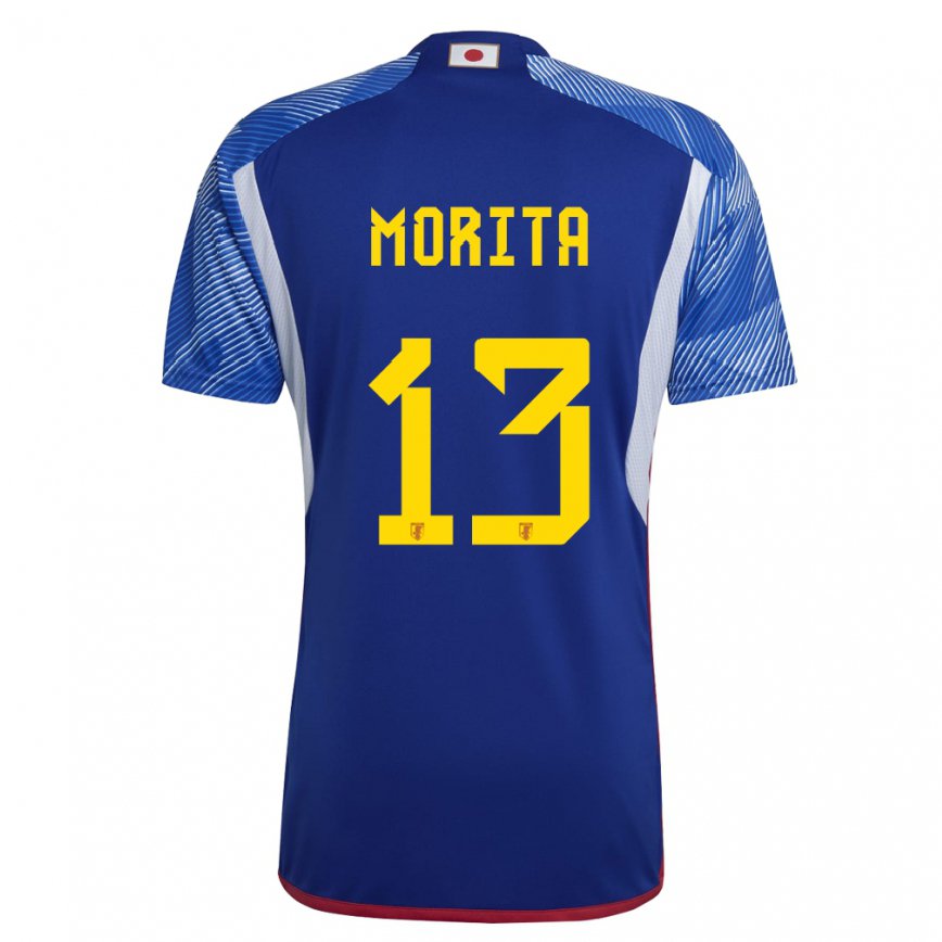 Niño Camiseta Japón Hidemasa Morita #13 Azul Real 1ª Equipación 22-24 México