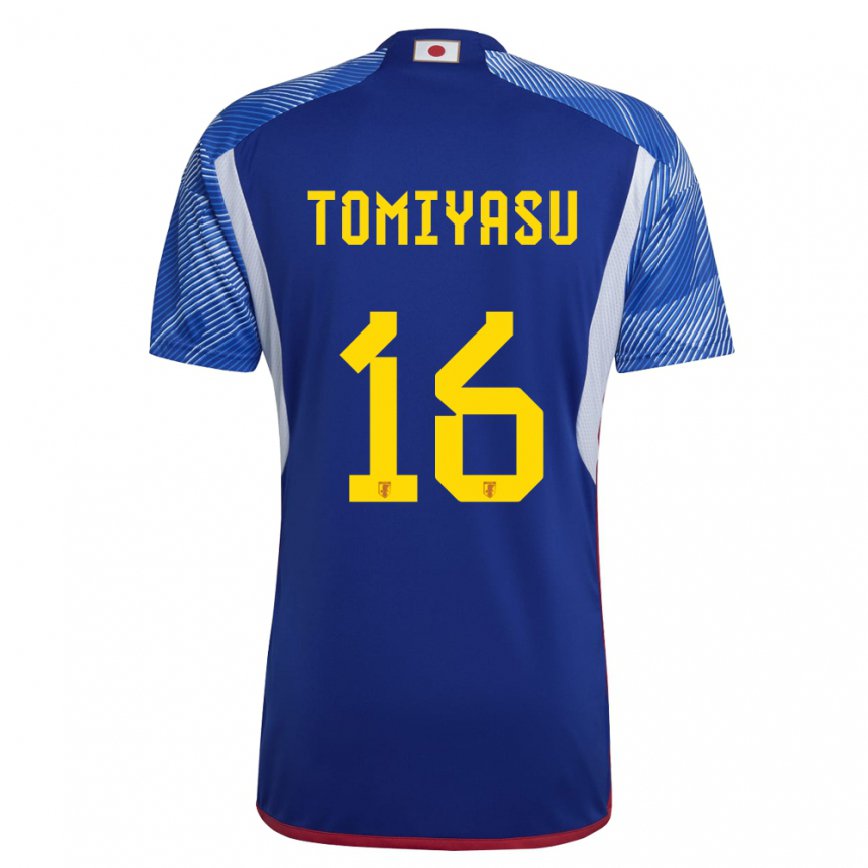 Niño Camiseta Japón Takehiro Tomiyasu #16 Azul Real 1ª Equipación 22-24 México