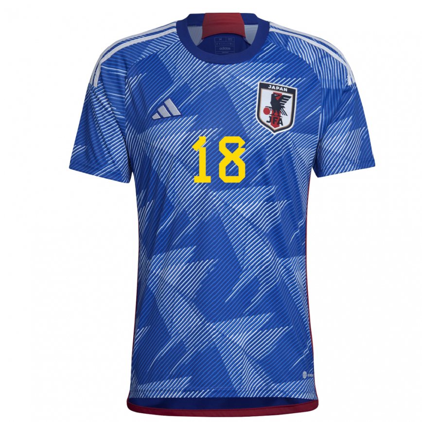 Niño Camiseta Japón Kaoru Mitoma #18 Azul Real 1ª Equipación 22-24 México