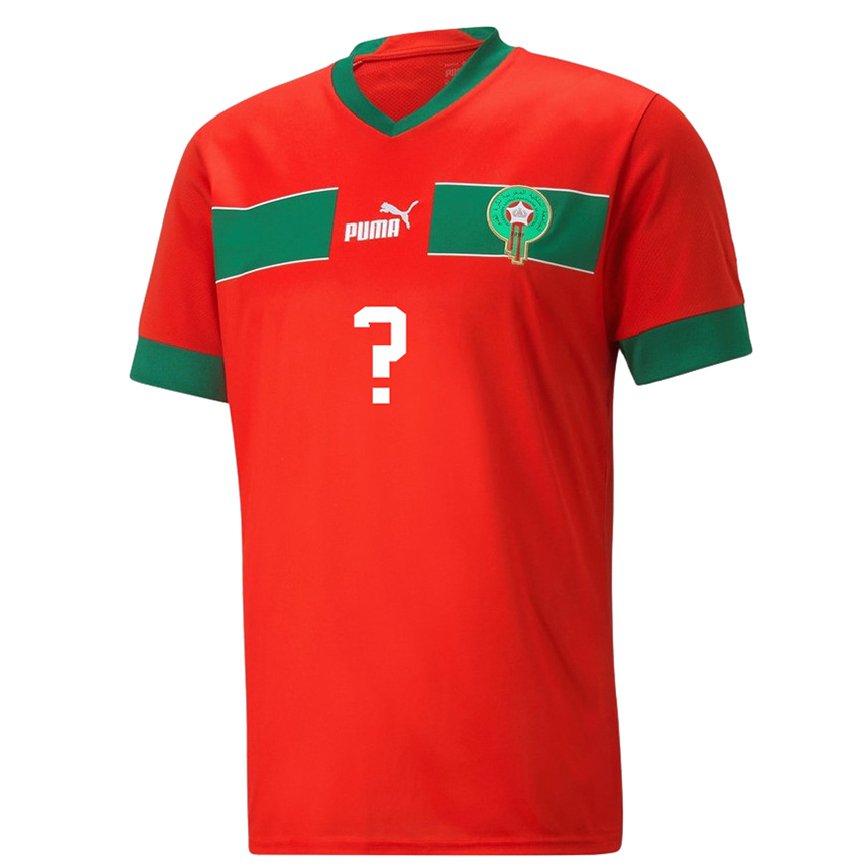 Niño Camiseta Marruecos Su Nombre #0 Rojo 1ª Equipación 22-24 México