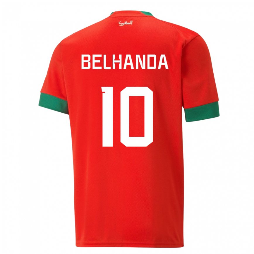 Niño Camiseta Marruecos Youness Belhanda #10 Rojo 1ª Equipación 22-24 México