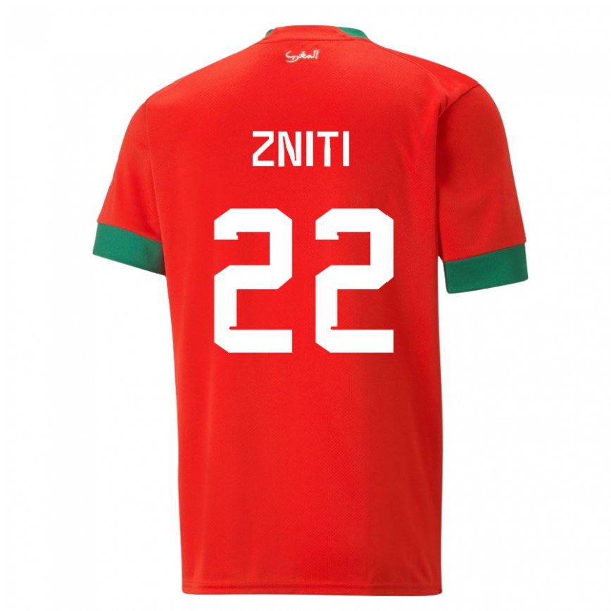 Niño Camiseta Marruecos Anas Zniti #22 Rojo 1ª Equipación 22-24 México