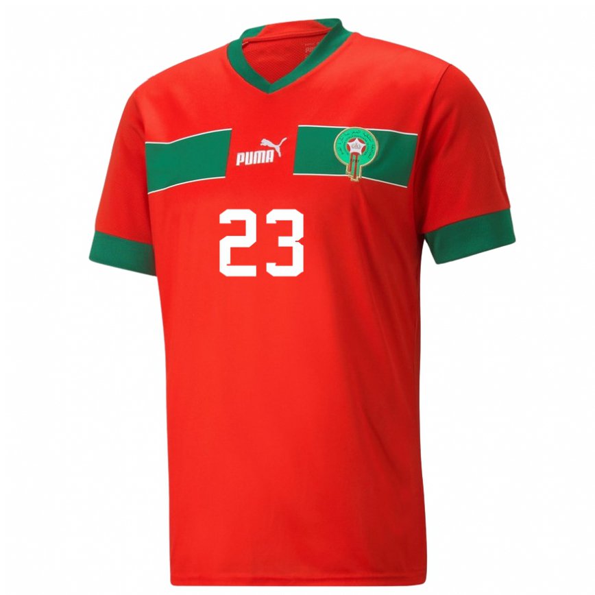 Niño Camiseta Marruecos Ryan Mmaee #23 Rojo 1ª Equipación 22-24 México