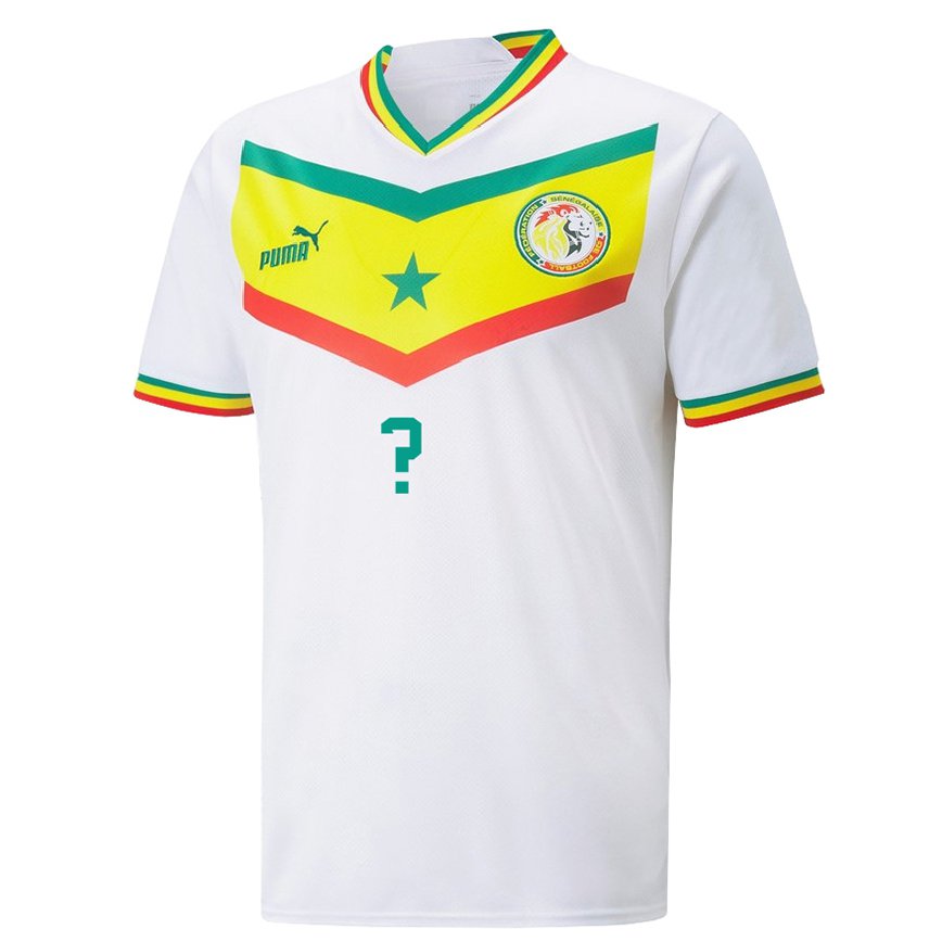 Niño Camiseta Senegal Su Nombre #0 Blanco 1ª Equipación 22-24 México