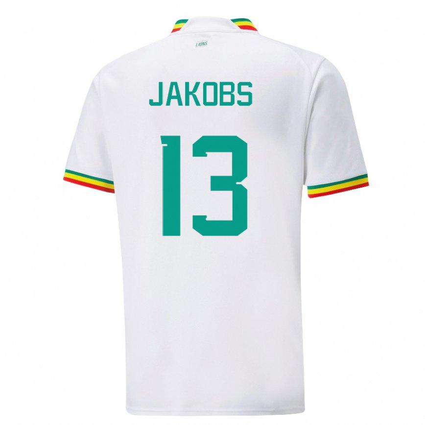 Niño Camiseta Senegal Ismail Jakobs #13 Blanco 1ª Equipación 22-24 México