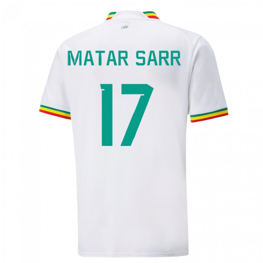 Niño Camiseta Senegal Pape Matar Sarr #17 Blanco 1ª Equipación 22-24 México