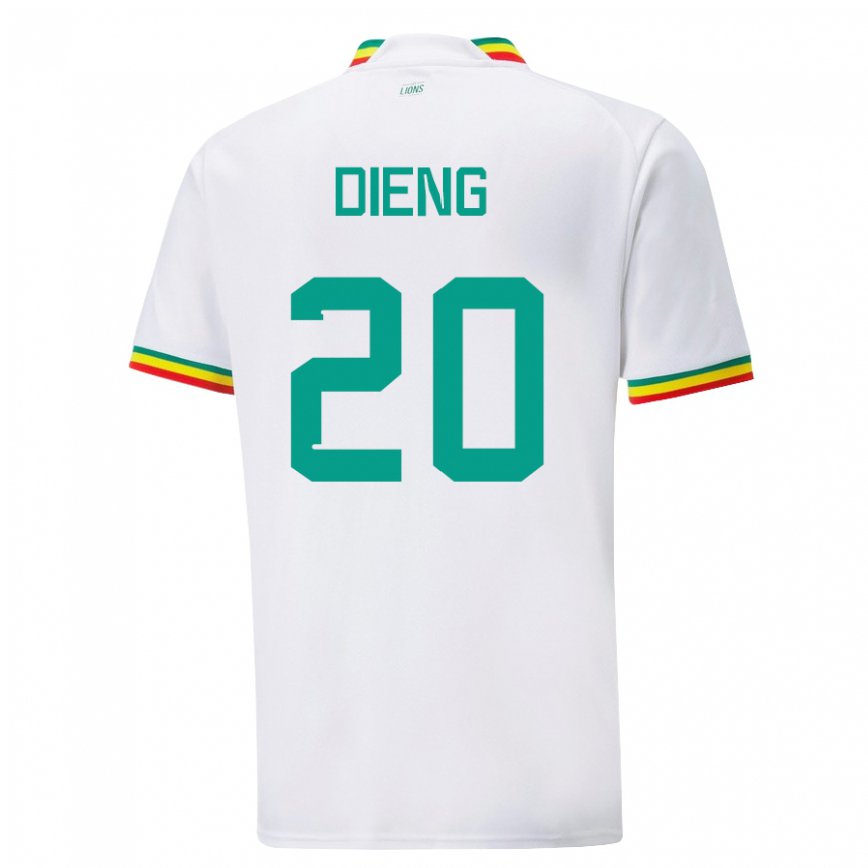 Niño Camiseta Senegal Bamba Dieng #20 Blanco 1ª Equipación 22-24 México