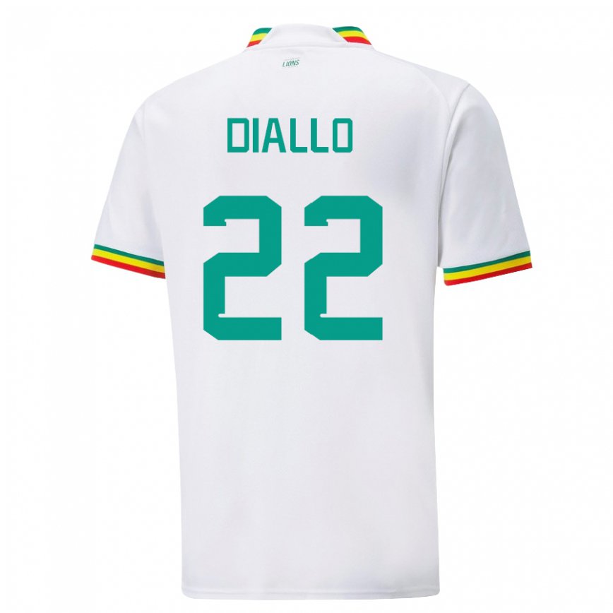 Niño Camiseta Senegal Abdou Diallo #22 Blanco 1ª Equipación 22-24 México