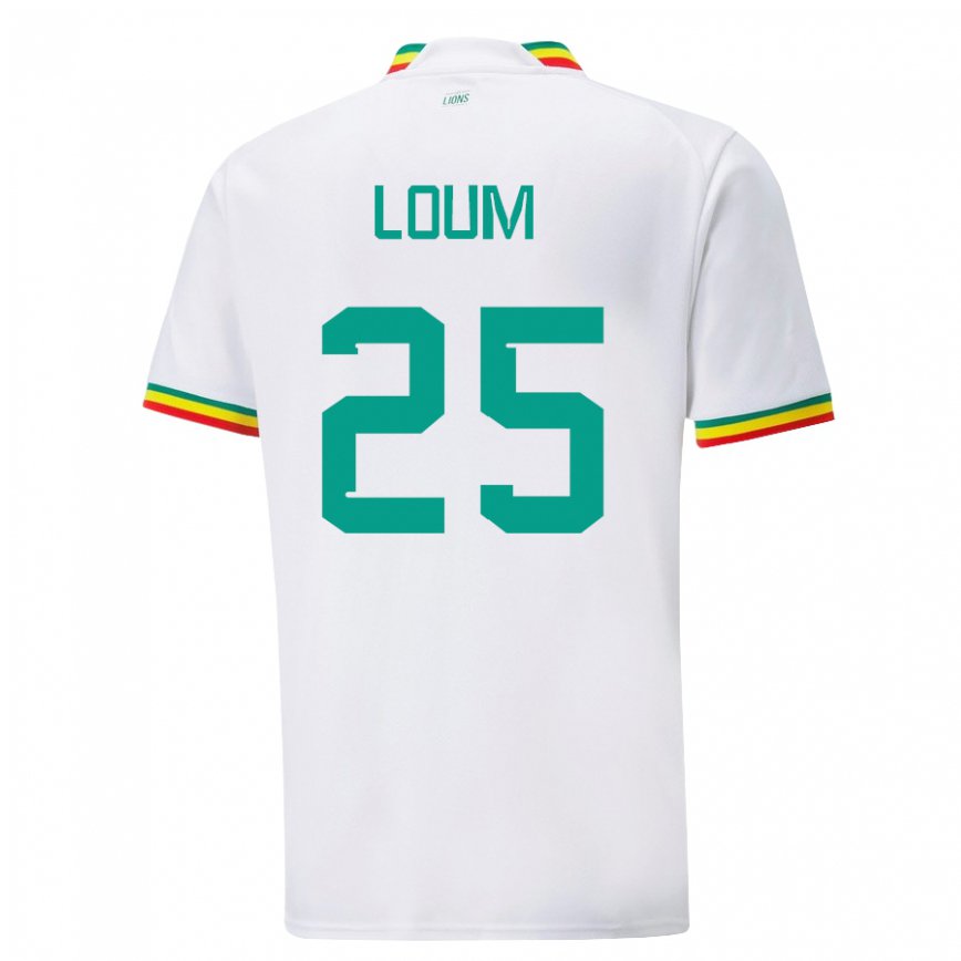 Niño Camiseta Senegal Mamadou Loum #25 Blanco 1ª Equipación 22-24 México